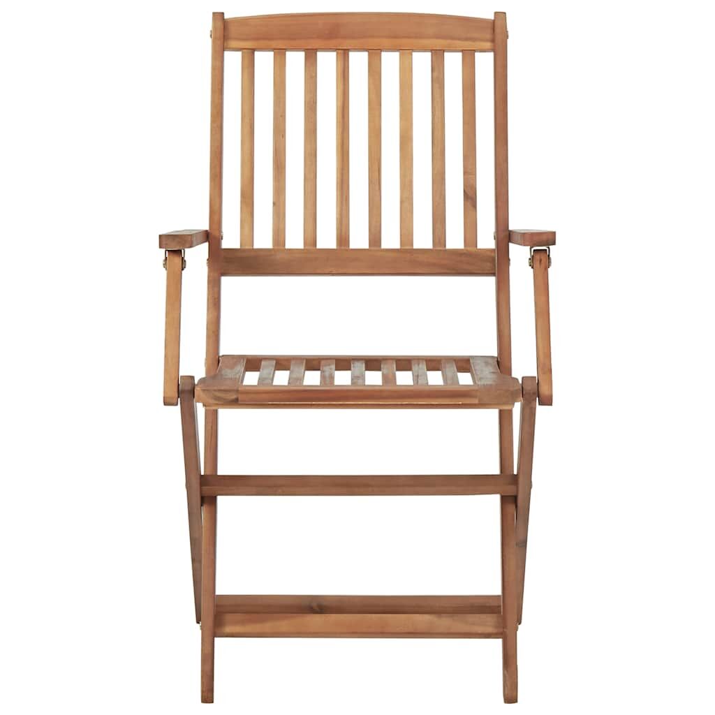Vidaxl Sillas De Jardín Plegables 4 Uds Y Cojines Madera Maciza Acacia_4