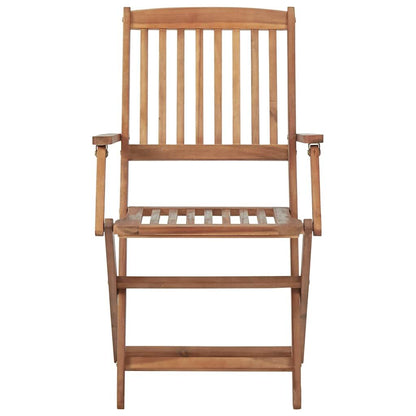 Vidaxl Sillas De Jardín Plegables 4 Uds Y Cojines Madera Maciza Acacia_4