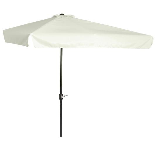 Outsunny Sombrilla Rectangular 230x130x249 Cm Con Manivela Protección Uv Crema_0