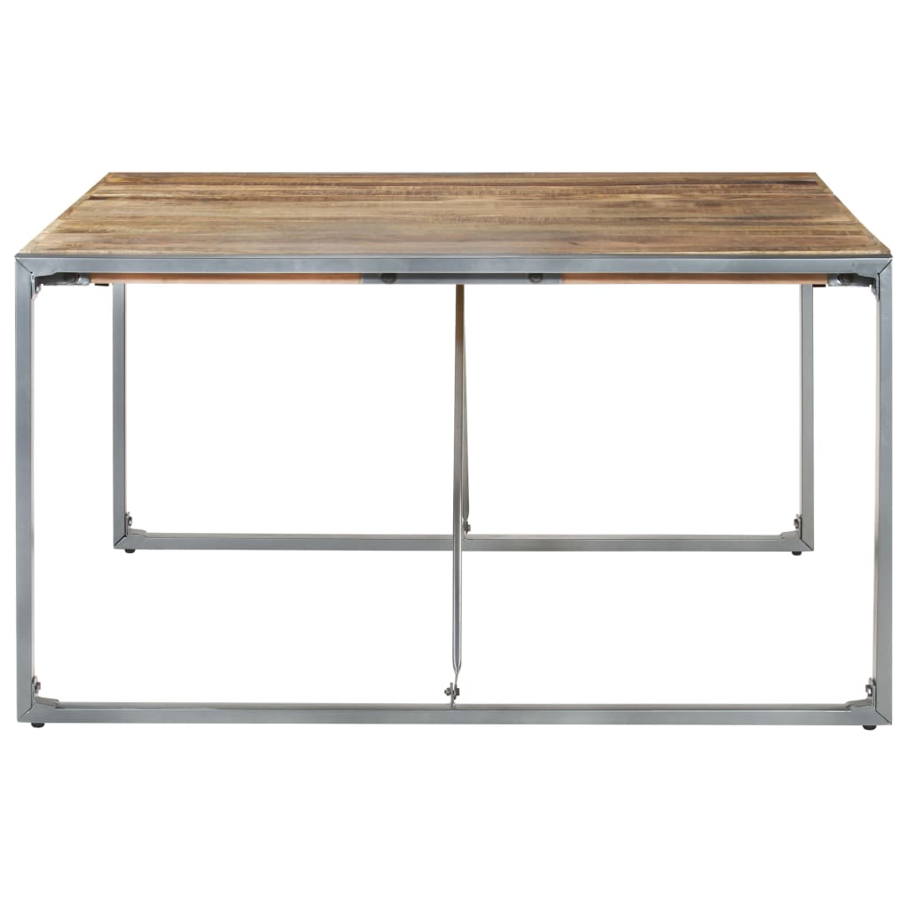 Mesa De Comedor Madera De Mango Rugosa 140x140x75 Cm_1