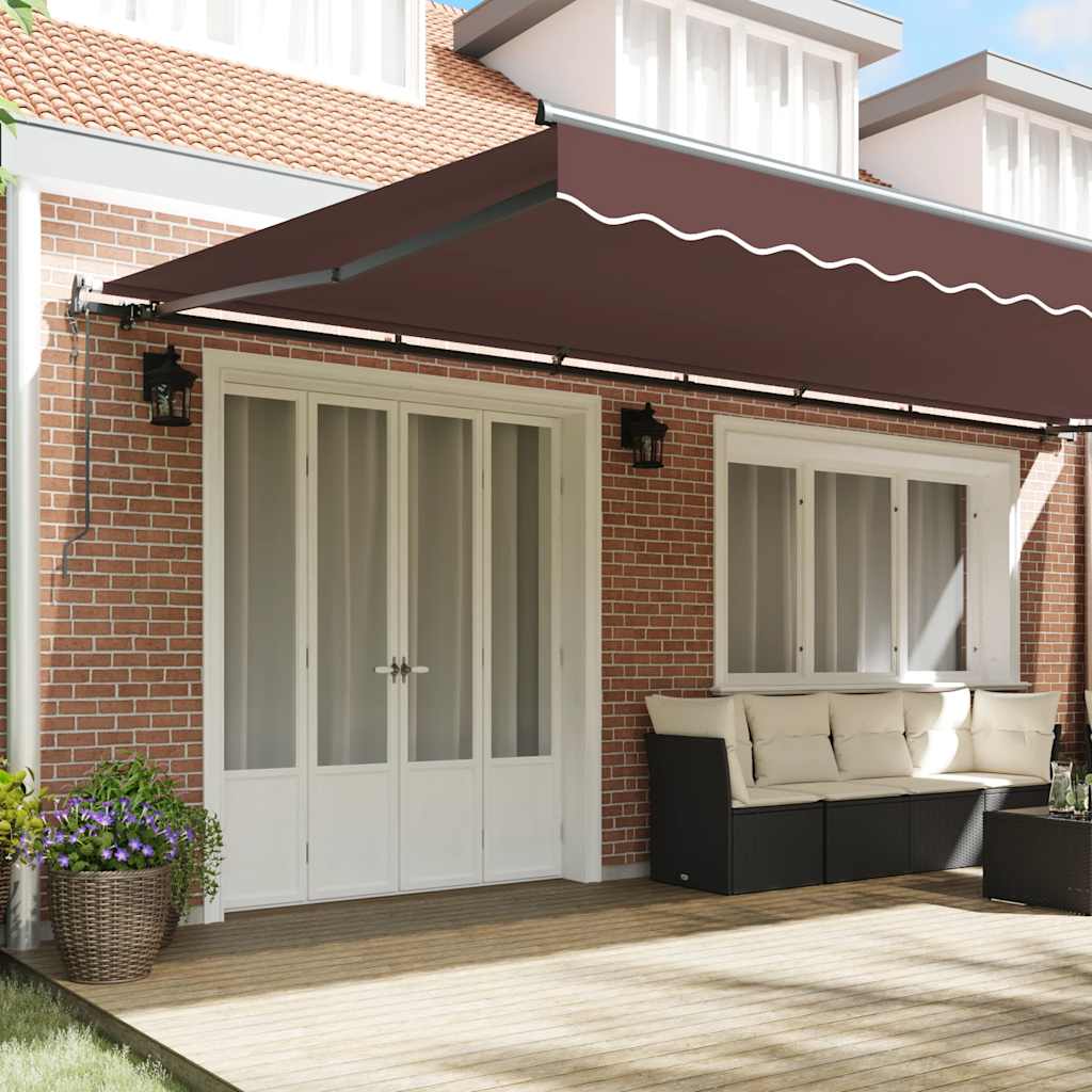 Toldo Retráctil Automático Marrón 600x300 Cm_2
