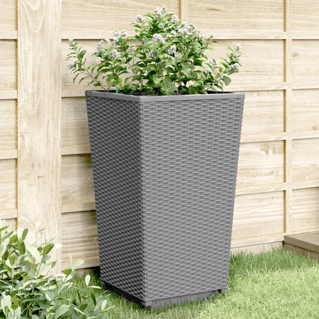 Jardineras 4 Unidades Pp Gris Claro 32,5x32,5x57 Cm_1