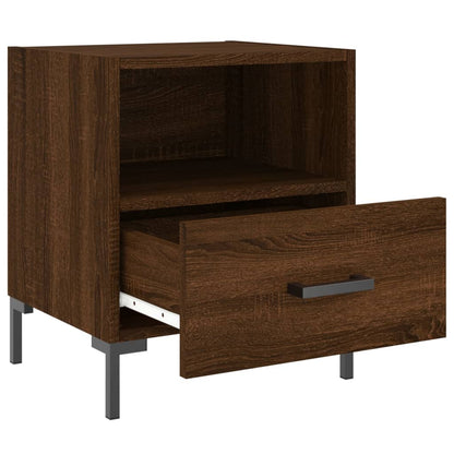 Mesita Noche 2 Uds Madera Ingeniería Marrón Roble 40x35x47,5 Cm_3
