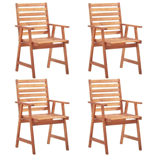 Vidaxl Sillas De Comedor De Jardín 4 Unidades Madera Maciza De Acacia_0