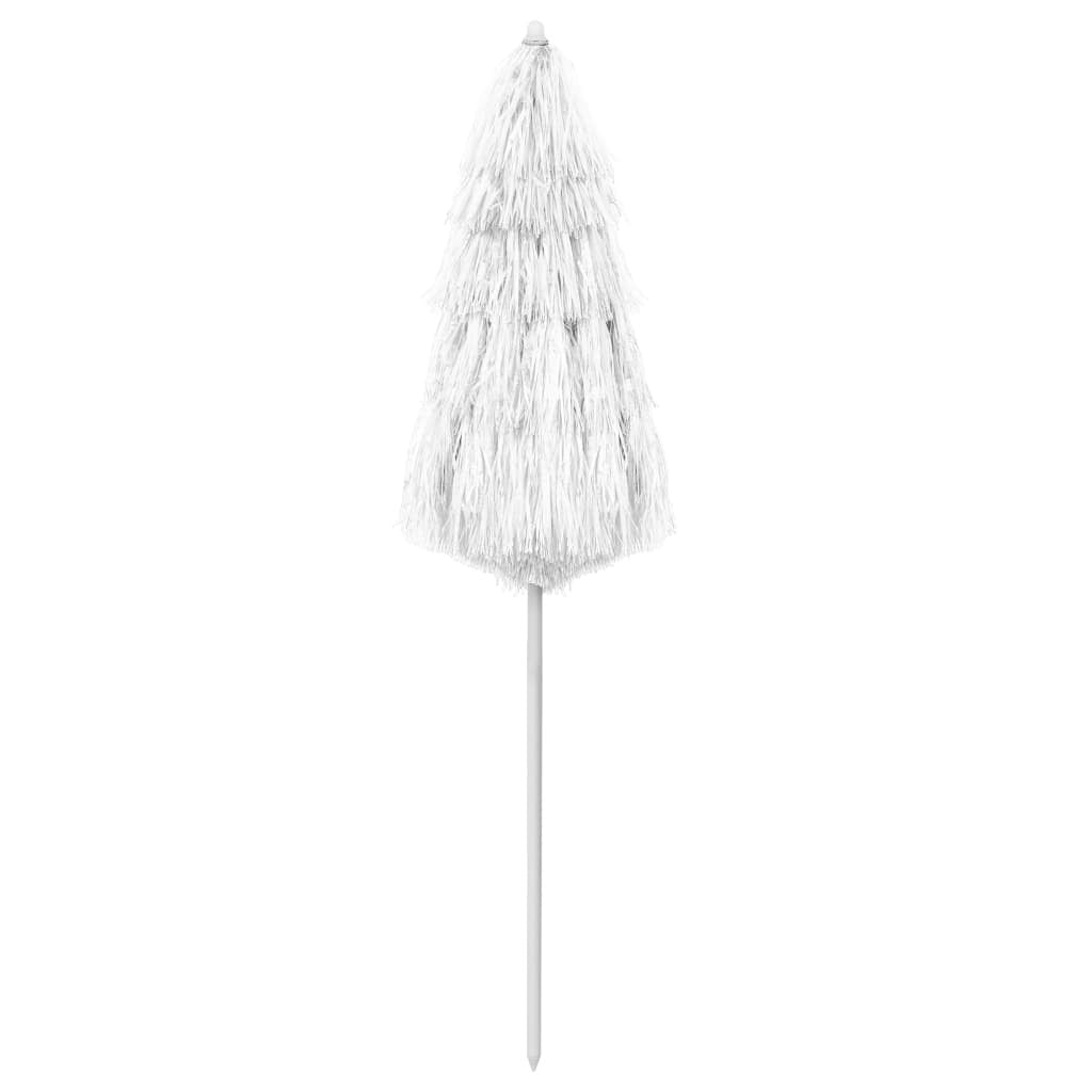 Vidaxl Sombrilla De Playa Hawaii Blanco 180 Cm_1