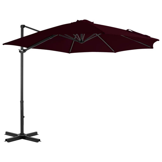 Vidaxl Sombrilla De Jardín Voladiza Con Palo De Aluminio Rojo 300 Cm_0