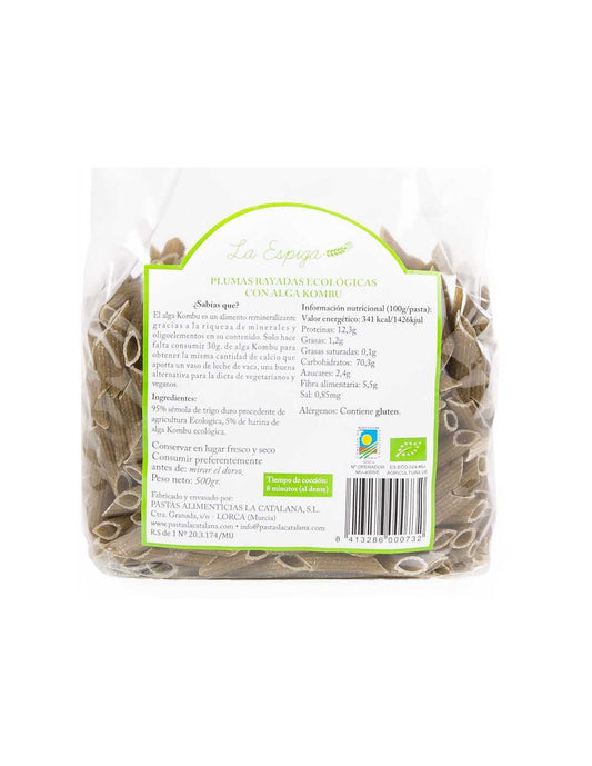 Plumas Rayadas Bio Con Alga Kombu 500g - La Espiga