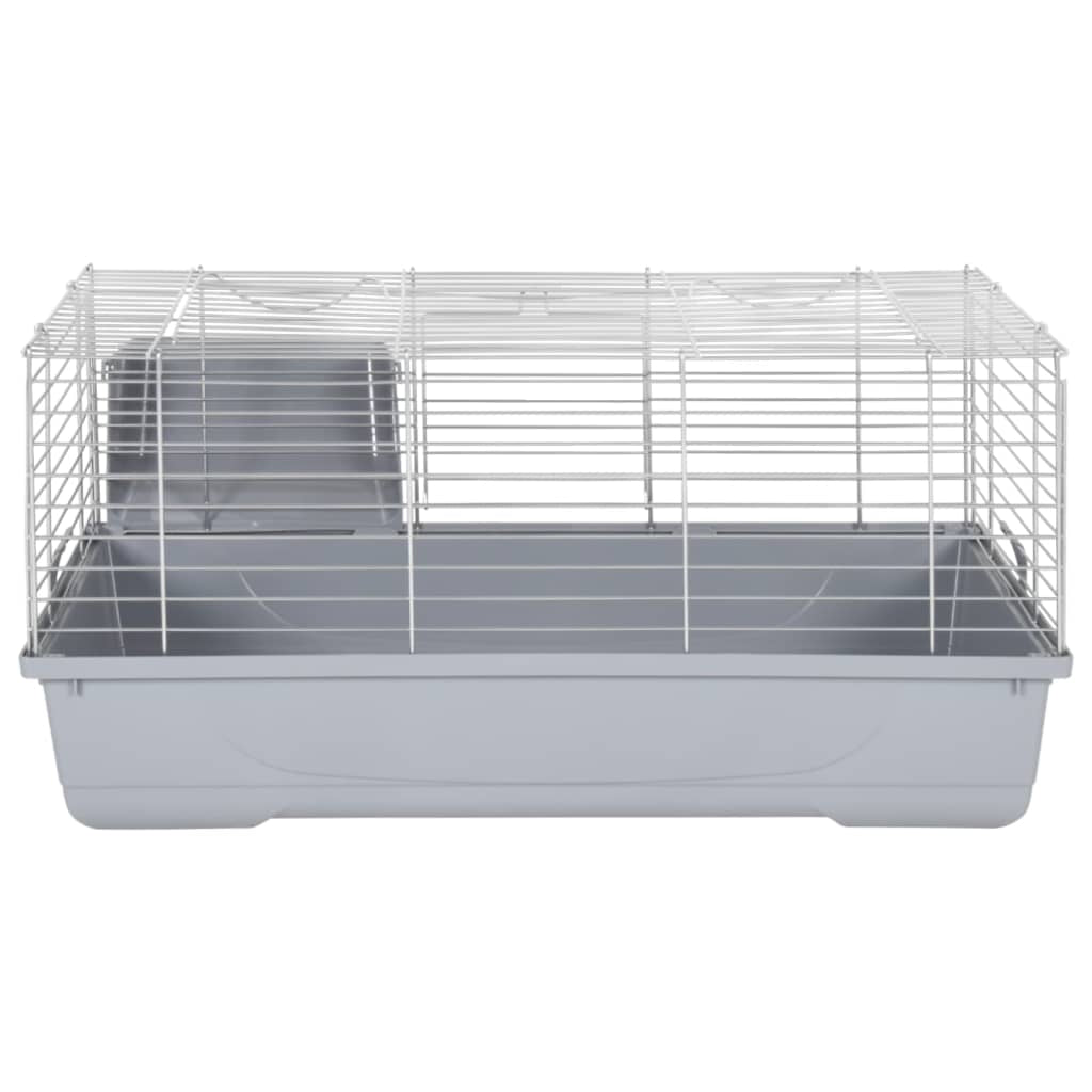 Vidaxl Jaula De Animales Pequeños Polipropileno Metal Gris 80x45x39 Cm_4