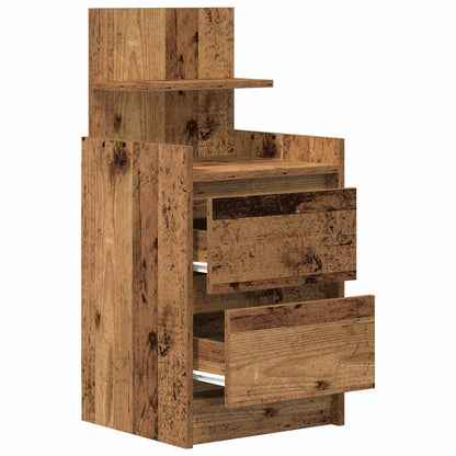 Mesillas De Noche Con 2 Cajones 2 Uds Madera Vieja 38x34x80 Cm_4