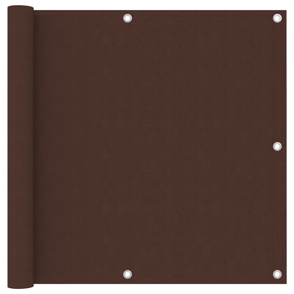 Vidaxl Toldo Para Balcón Tela Oxford Marrón 90x600 Cm_0