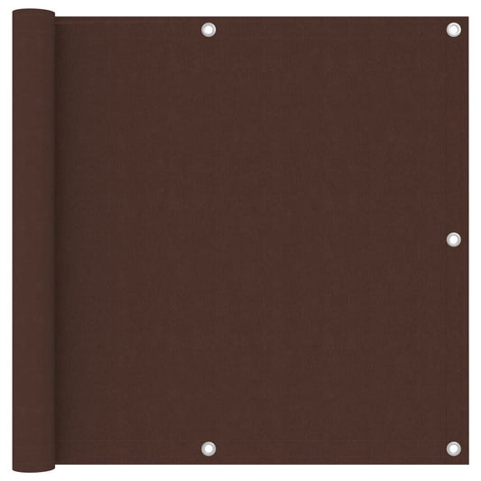 Vidaxl Toldo Para Balcón Tela Oxford Marrón 90x600 Cm_0
