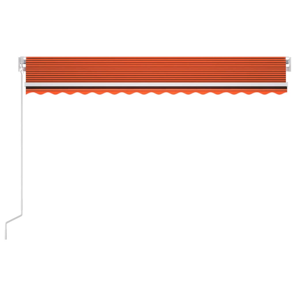 Toldo Automático Led Sensor De Viento Naranja Marrón 400x300 Cm_2