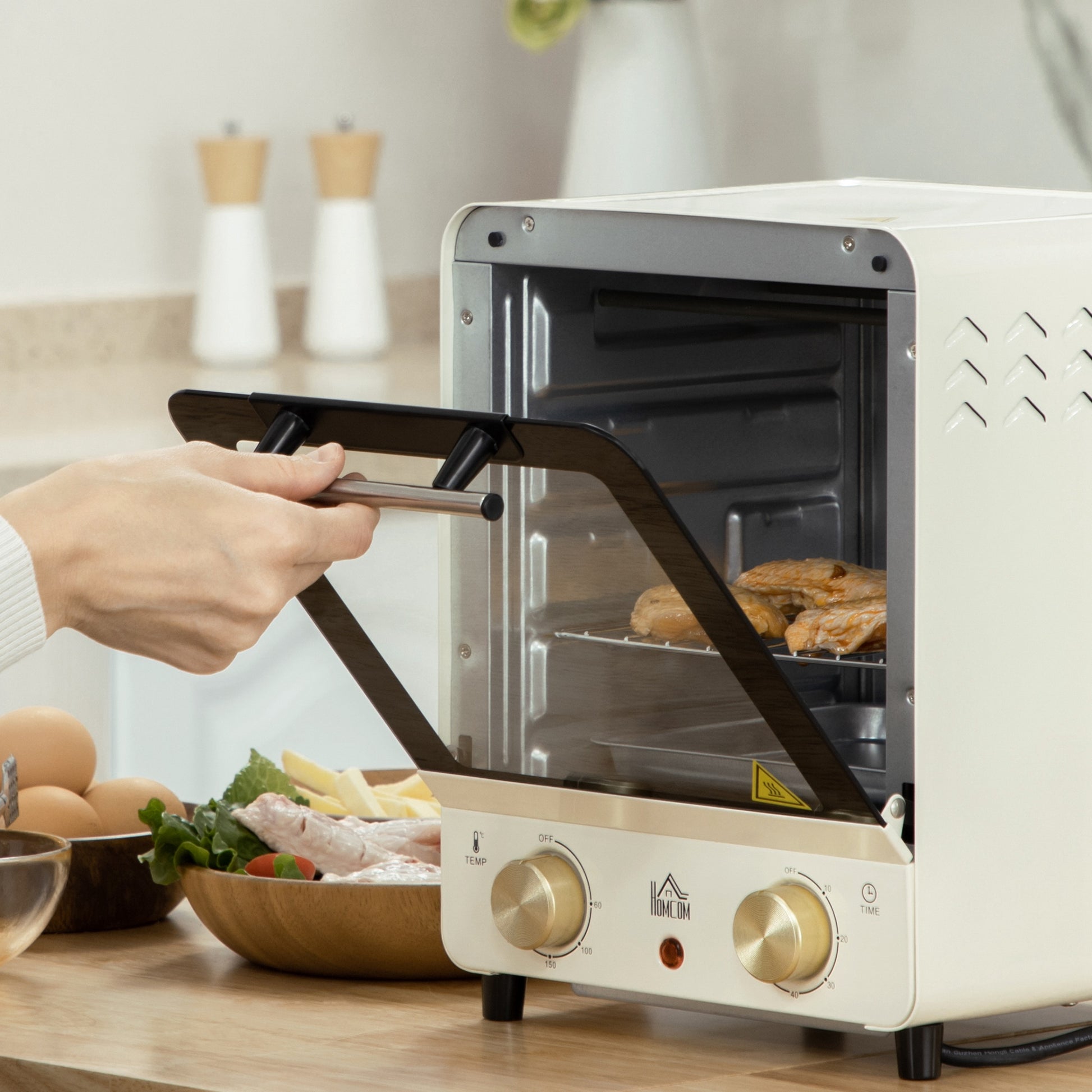 Homcom Horno Eléctrico Sobremesa 15 Litros 1000w Con Temperatura Hasta 230 ℃_4