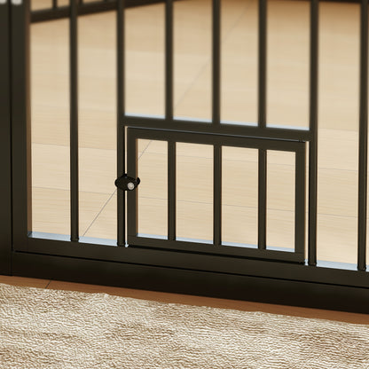 Pawhut Parque Para Perros De 8 Paneles 60x76 Cm Para Interior Y Exterior Negro_3