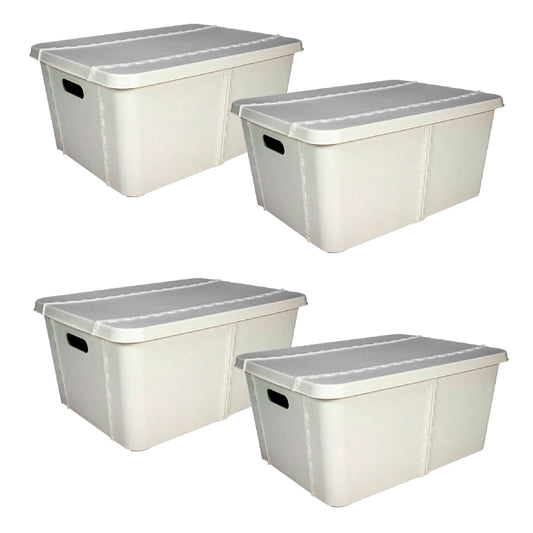 4x Life Story Caja Almacenaje  Con Tapa Small 15l Light Grey_0