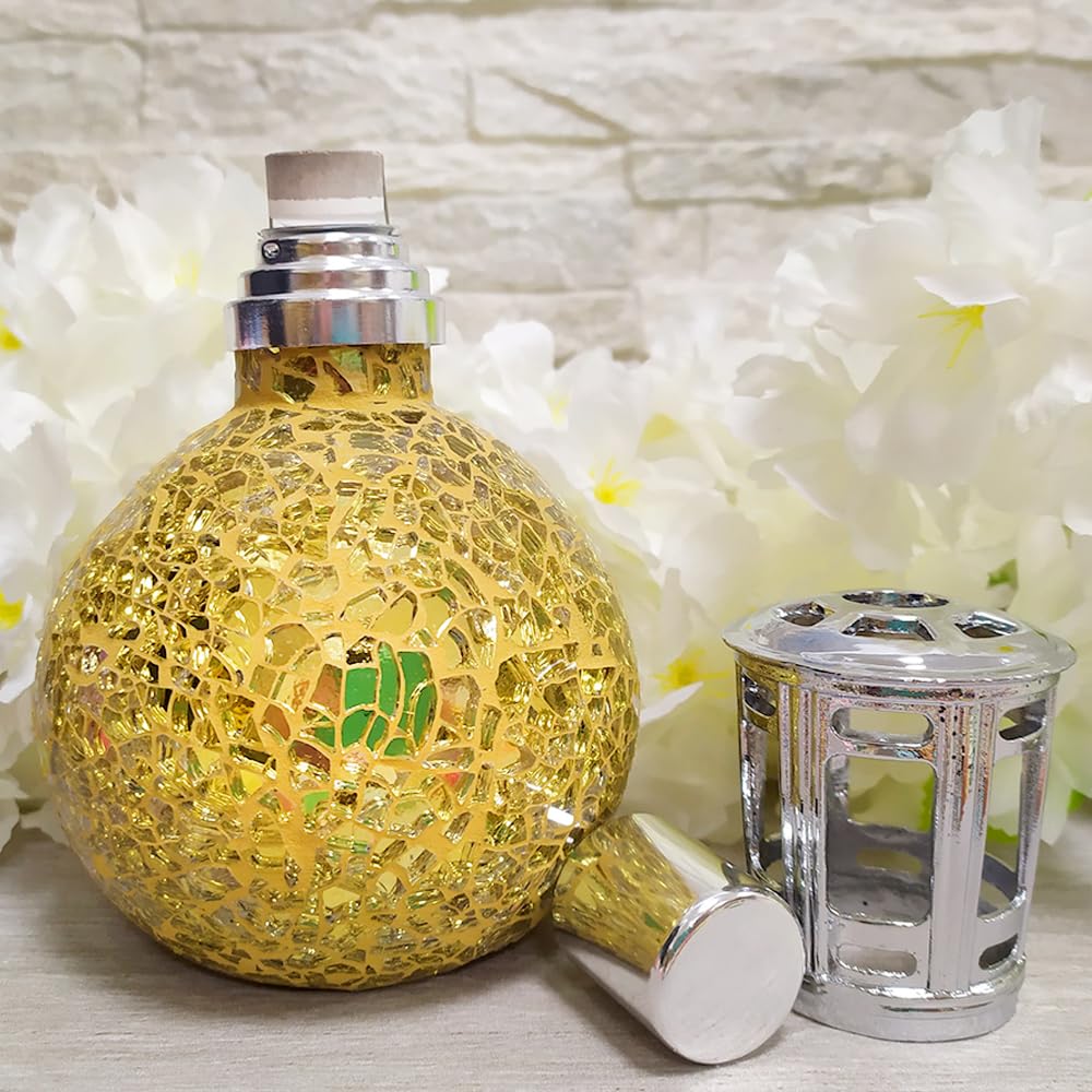 Lámpara Catalítica Mosaico Dorado (200ml) - Sanea El Ambiente Y Elimina Los Malos Olores E Impurezas Del Aire_2