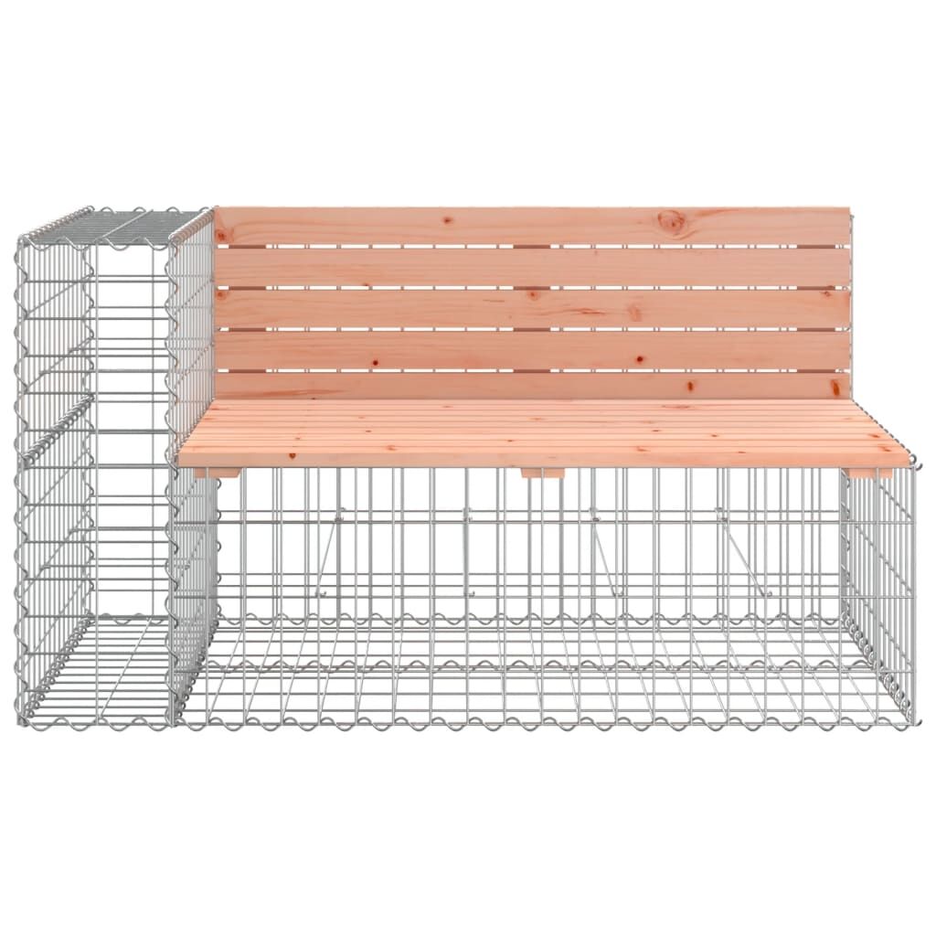 Vidaxl Banco Jardín Diseño Gaviones Madera Abeto Douglas 244x71x65,5cm_3