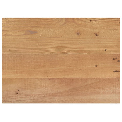 Mesita De Noche De Madera Maciza Reciclada 40x30x51 Cm_2