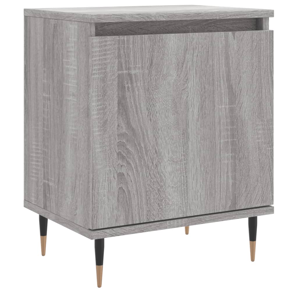 Mesita De Noche Madera De Ingeniería Gris Sonoma 40x30x50 Cm_0