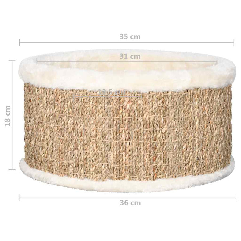 Vidaxl Cesta Redonda Para Gatos 36 Cm Hierba Marina_5