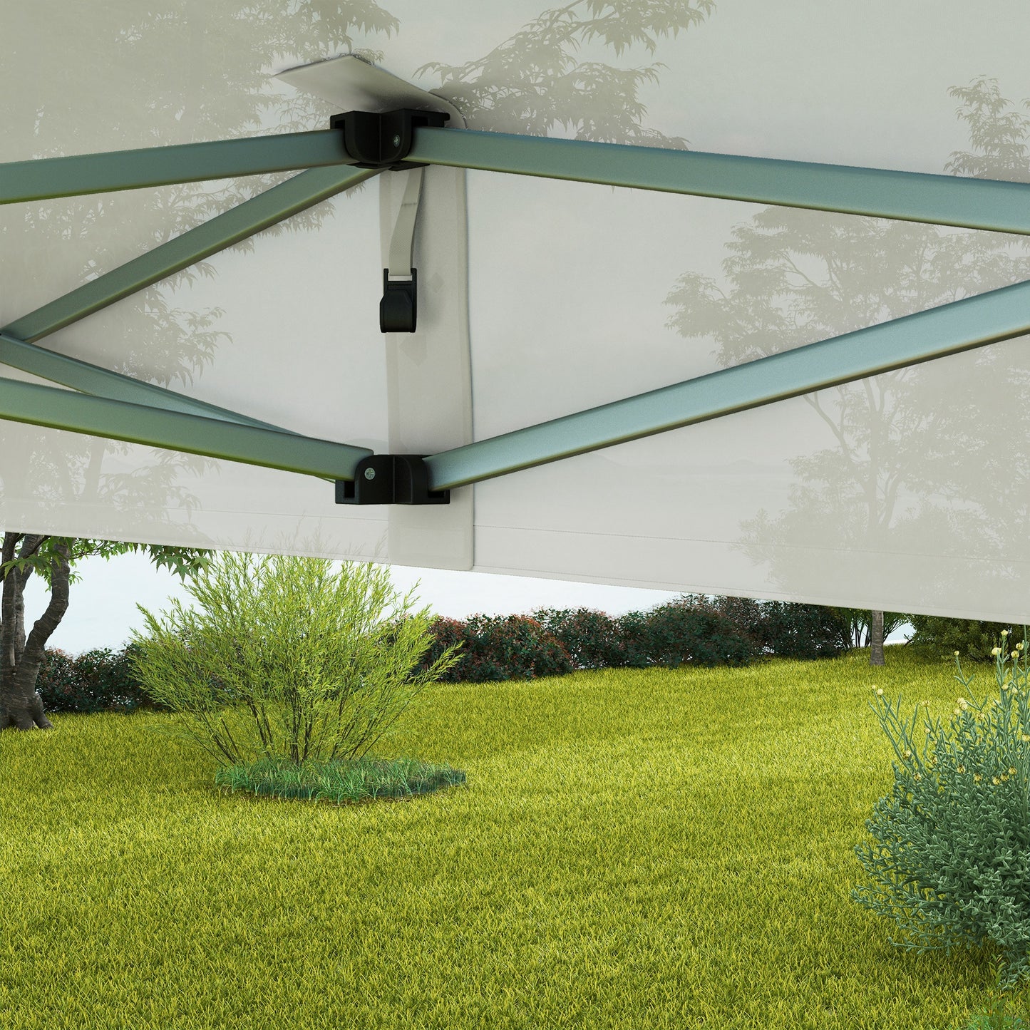 Outsunny Techo De Repuesto Para Carpa Plegable 3x3 M Impermeable Blanco_3