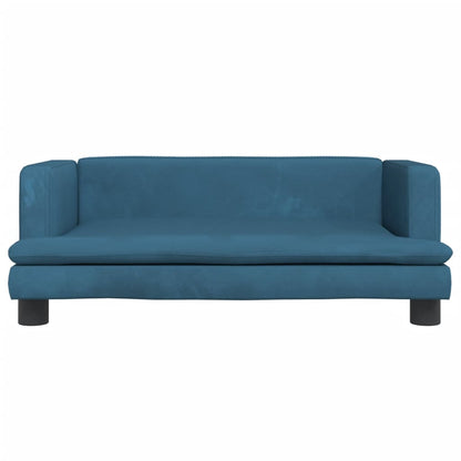 Cama Para Perros De Terciopelo Azul 80x45x30 Cm / Vetonek_4