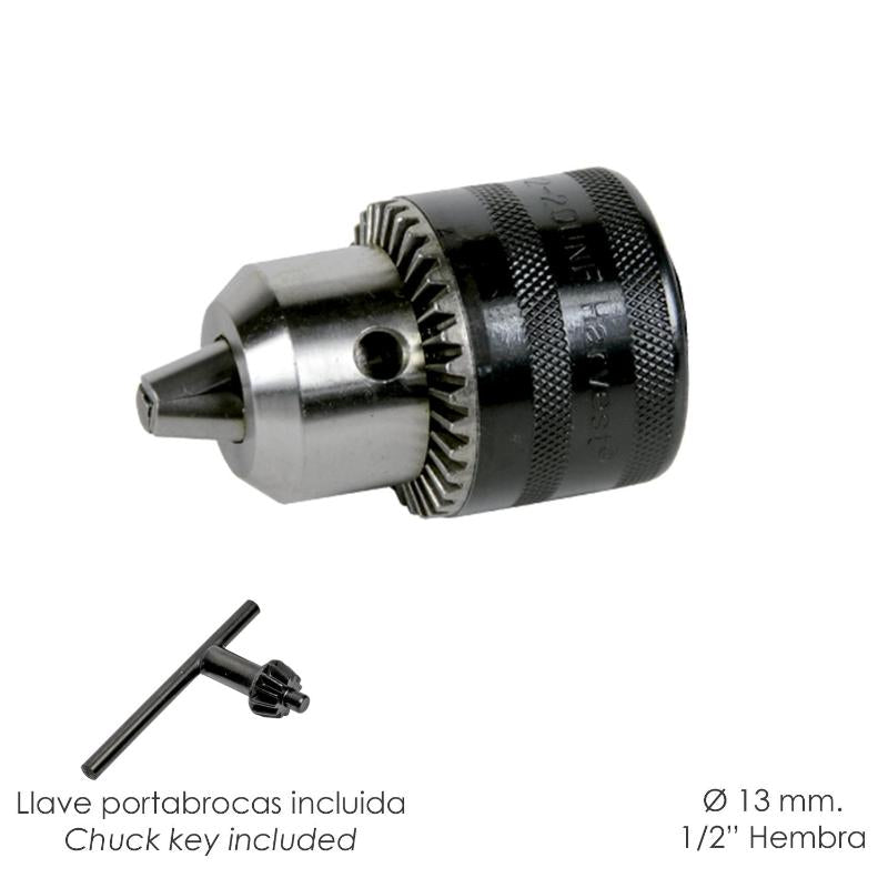 Portabrocas Con Llave 13 Mm. 1/2 Hembra