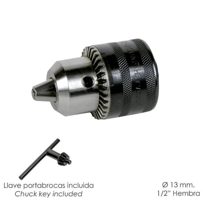 Portabrocas Con Llave 13 Mm. 1/2 Hembra