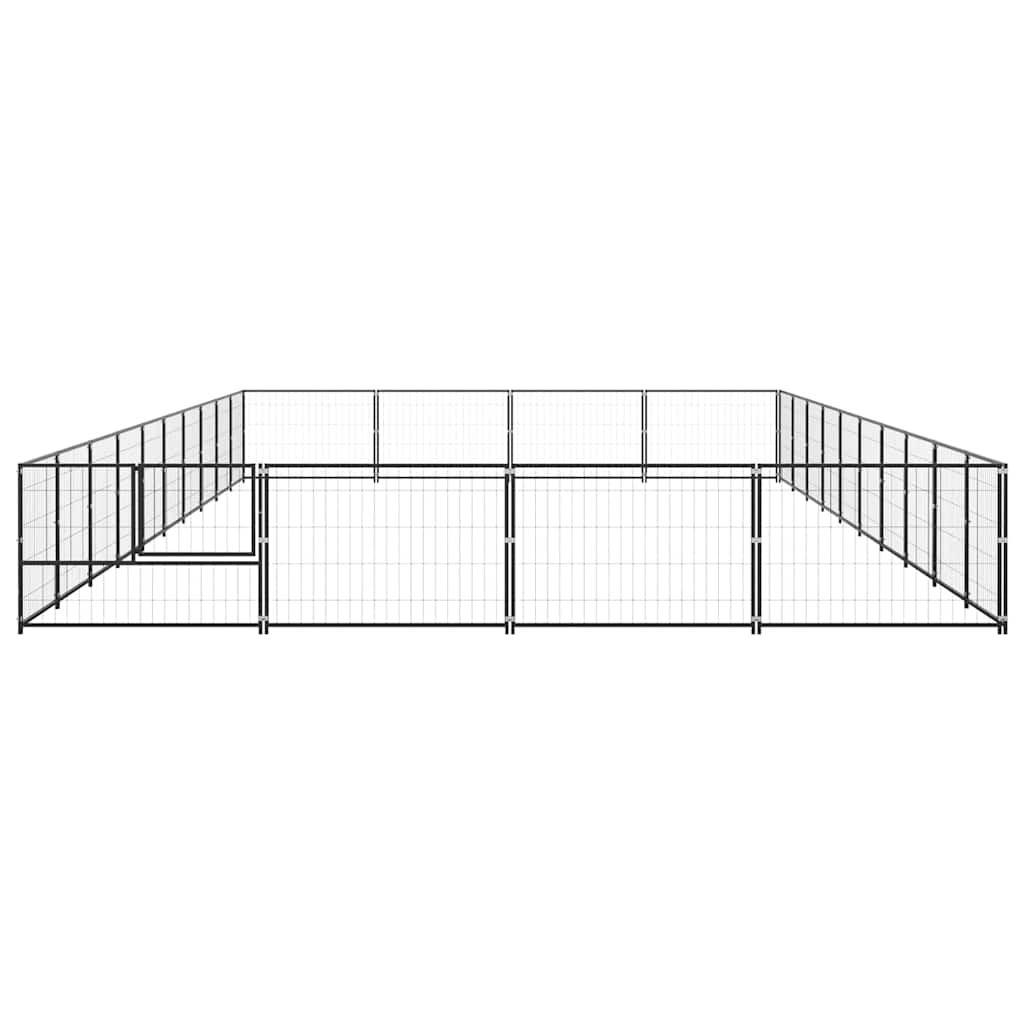 Perrera Acero 40 M² Negra_4