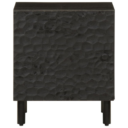 Mesitas De Noche 2 Uds Madera Maciza De Mango Negro 40x33x46 Cm_2