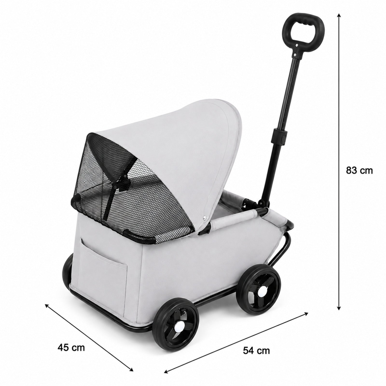 Carrito Plegable Mascotas 83x54x45cm Nyana Pets | Carro Para Perro O Gato | Transportin Perro | Capota Transpirable_3
