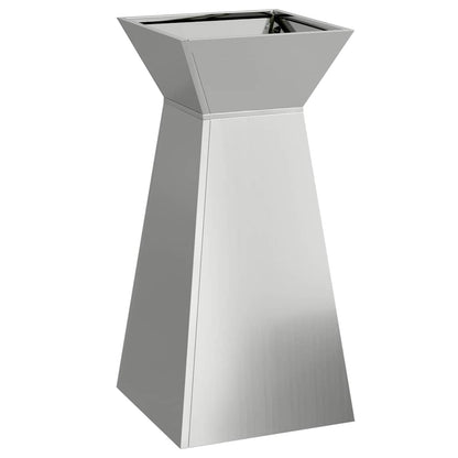 Maceta Pilar 2 Uds. Plateado 35 X 35 X 73 Cm Acero Galvanizado_4