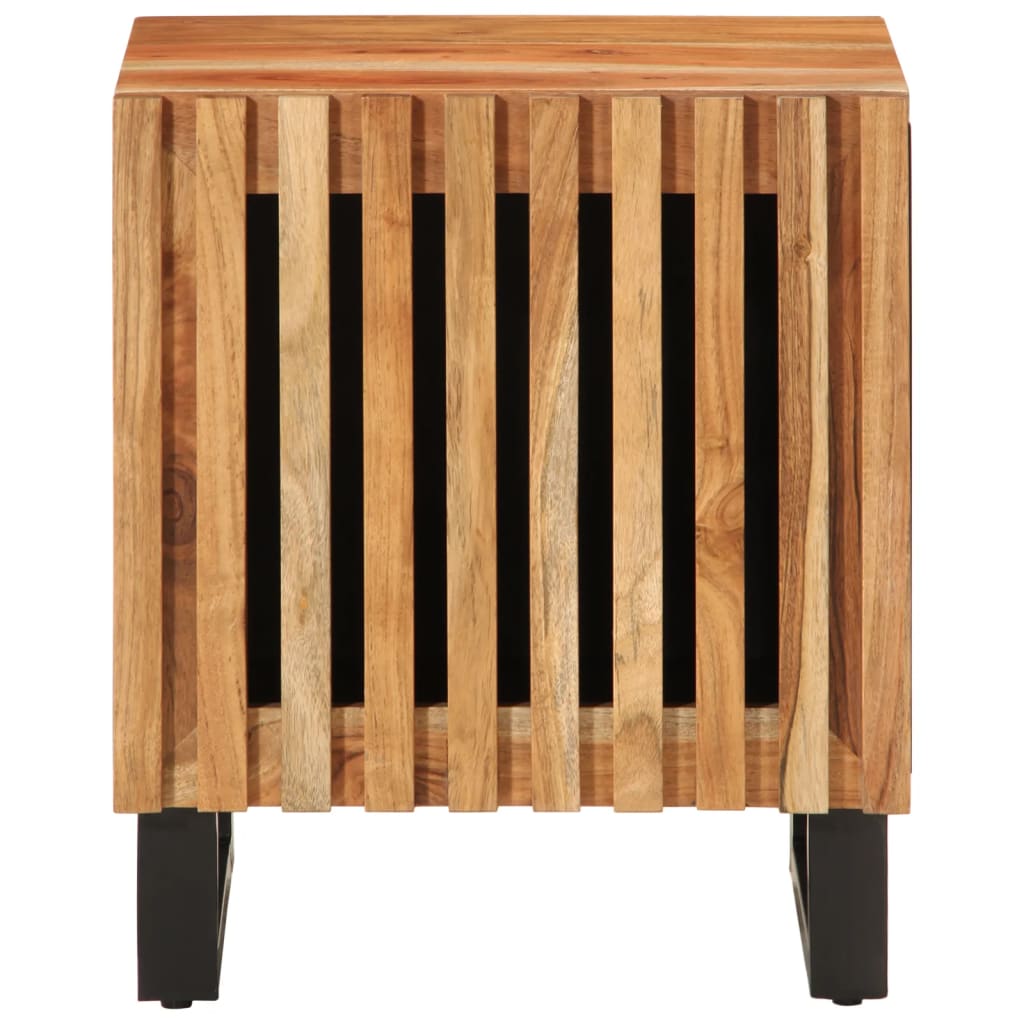 Mesitas De Noche 2 Uds Madera Maciza De Acacia 40x34x46 Cm_2