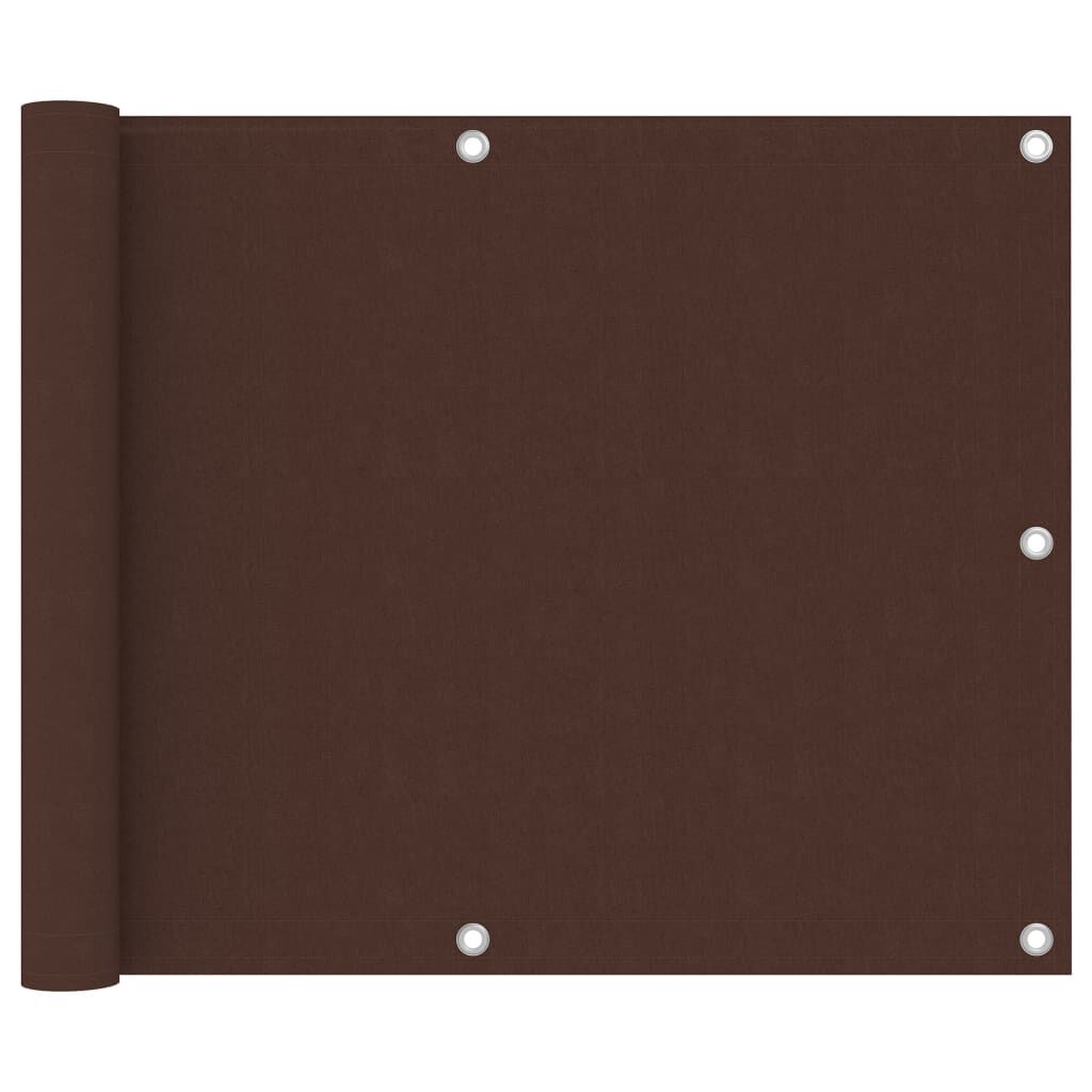 Vidaxl Toldo Para Balcón Tela Oxford Marrón 75x300 Cm_0