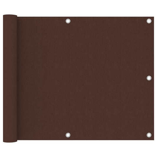 Vidaxl Toldo Para Balcón Tela Oxford Marrón 75x300 Cm_0