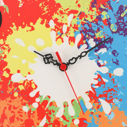 Reloj Decorativo Multicolor Mdf De Pared_1