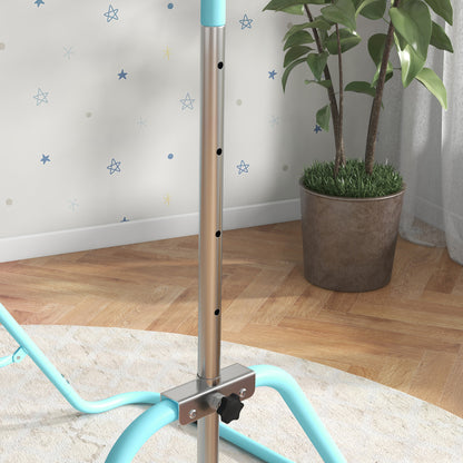 Homcom Barra De Gimnasia Artística Plegable Altura Ajustable Azul Celeste_4