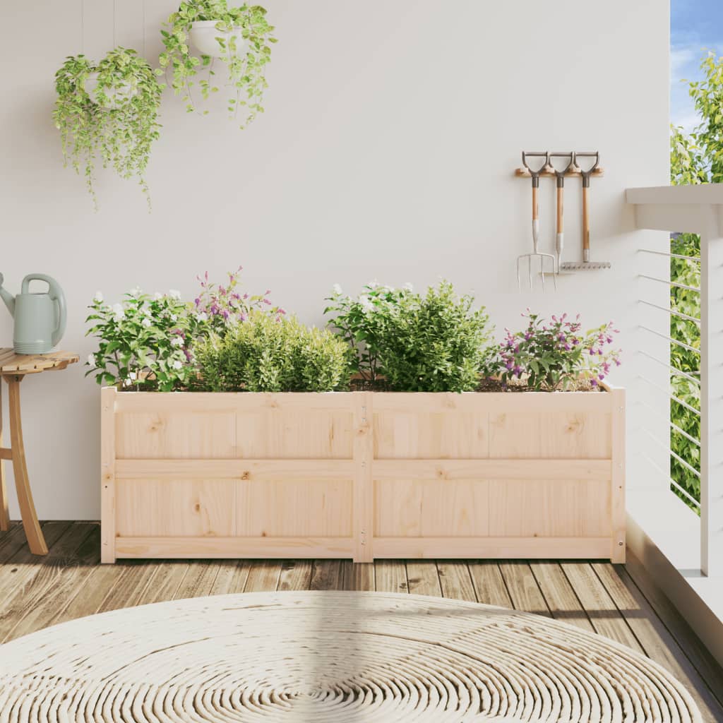 Jardinera De Madera Maciza De Pino 150x50x50 Cm_2