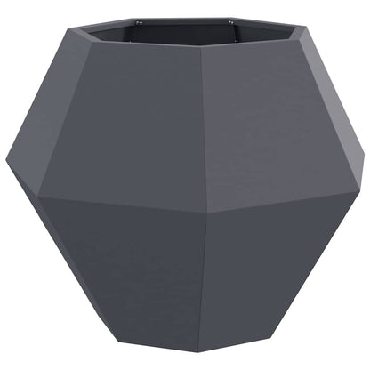 Jardinera Gris Antracita 75 X 75 X 60 Cm Acero_0