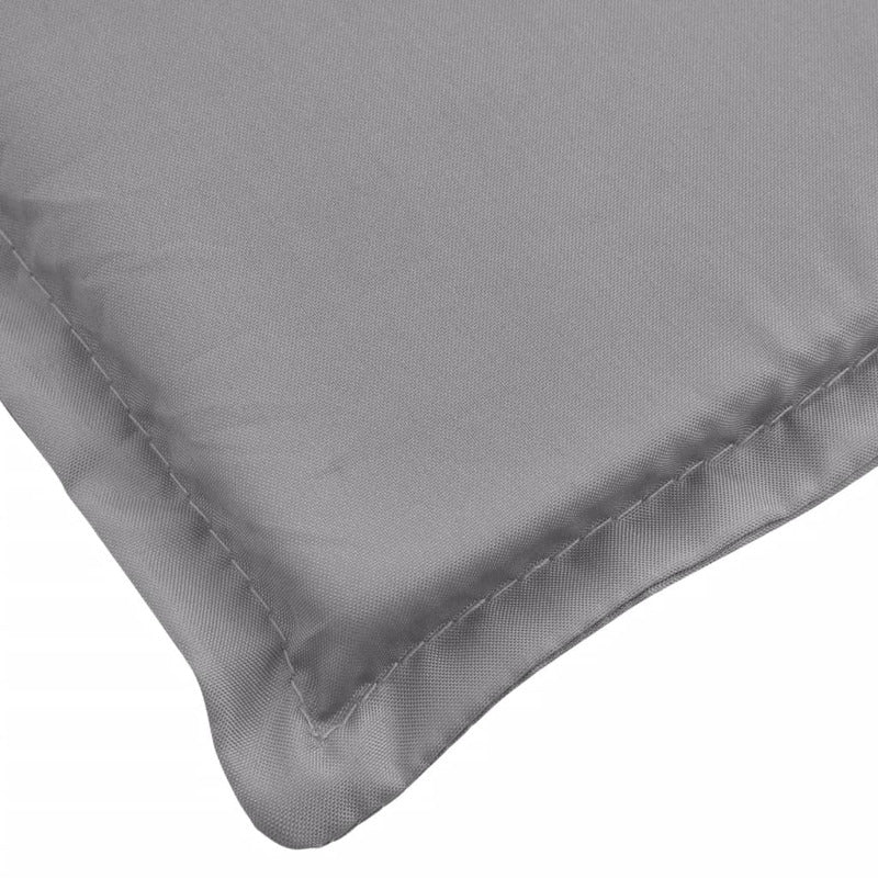 Vidaxl Cojín De Tumbona De Tela Oxford Gris 180x60x4 Cm_5
