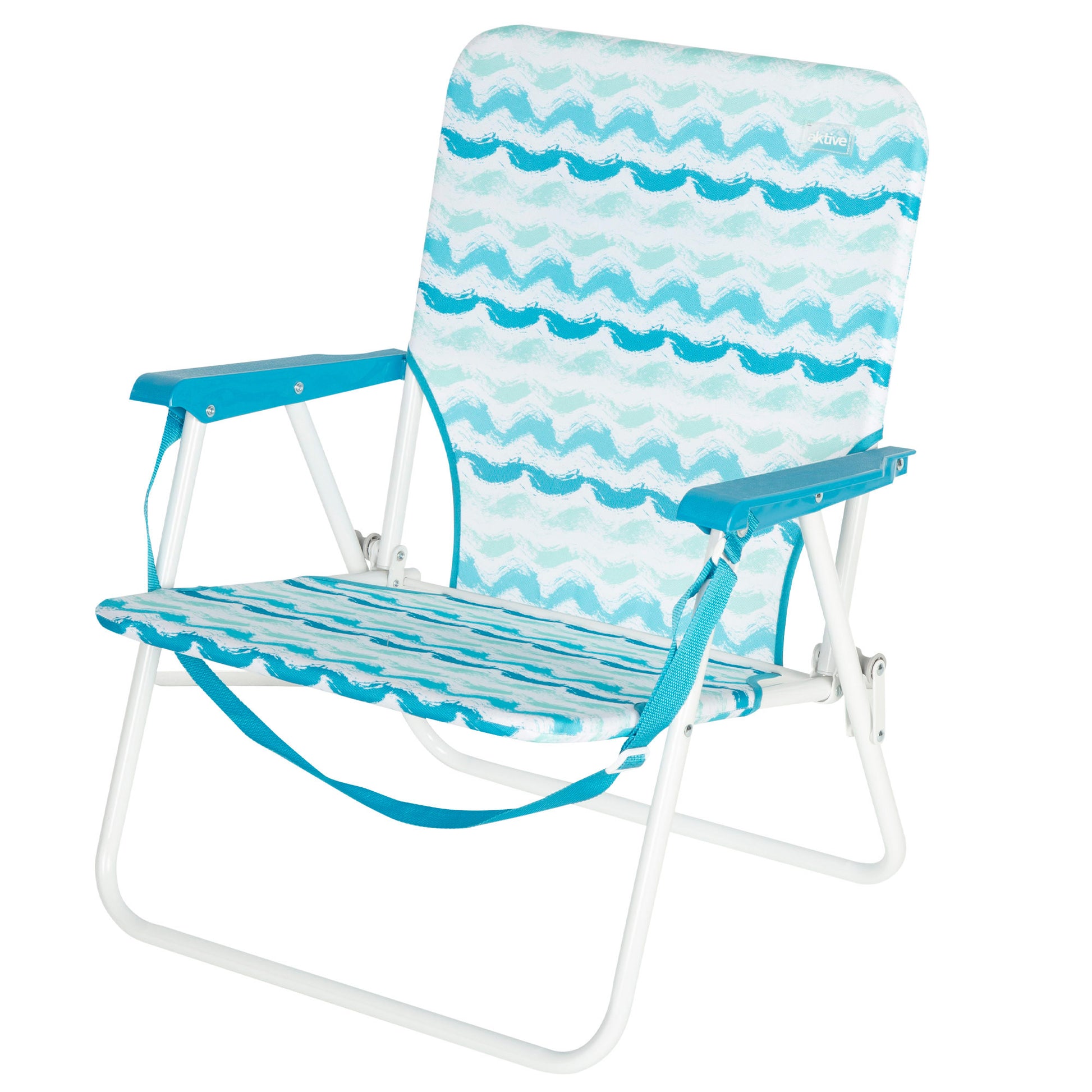 Aktive Silla De Playa Plegable Con Respaldo Bajo Y Bolsillo Trasero_0