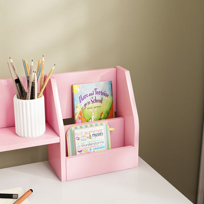 Zonekiz Juego De Escritorio Y Silla Para Niños De +5 Años Con 2 Cajones Rosa_3