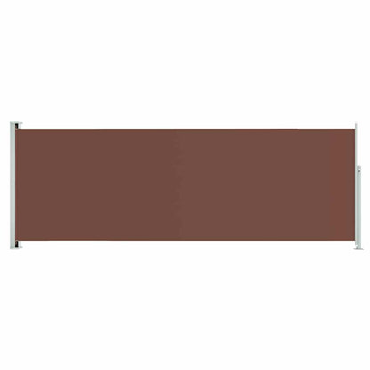 Vidaxl Toldo Lateral Retráctil Para Patio Marrón 220x600 Cm_0