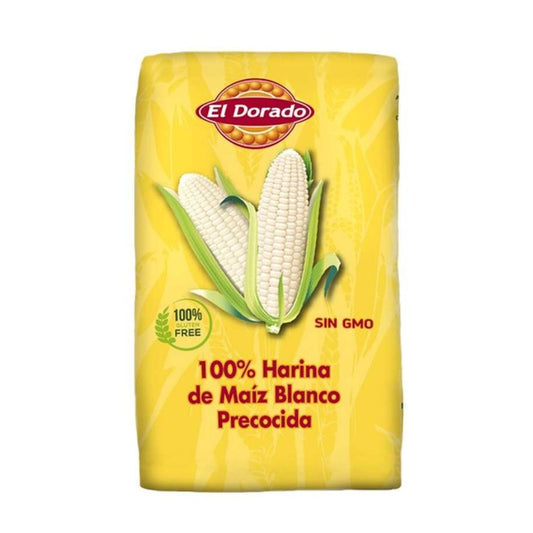 Harina Precocida de Maíz Blanco El Dorado 1kg