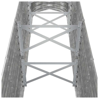 Jardinera Arriate Acero Galvanizado Plata 260x40x68 Cm_4