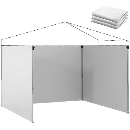 Outsunny 3 Paredes Laterales Para Carpas De 3x3 M Con Cremallera 300x200 Cm_0