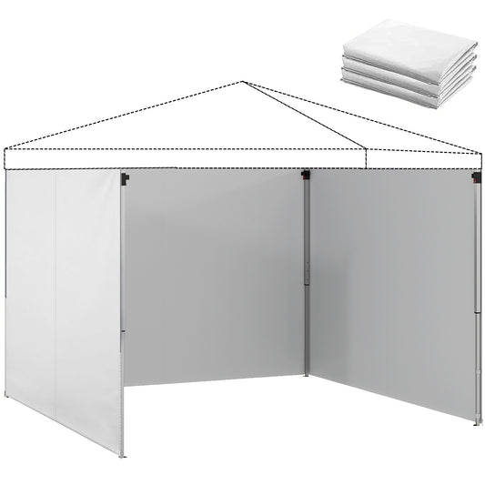 Outsunny 3 Paredes Laterales Para Carpas De 3x3 M Con Cremallera 300x200 Cm_0