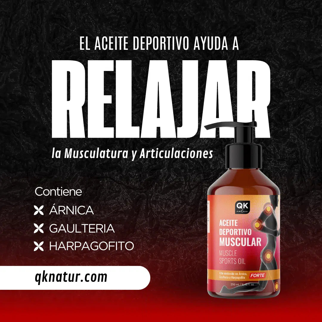 QKnatur - Aceite Deportivo Muscular 250 ml. Combinación Aceites Para Masaje Muscular - Con Árnica Y Harpagofito_3
