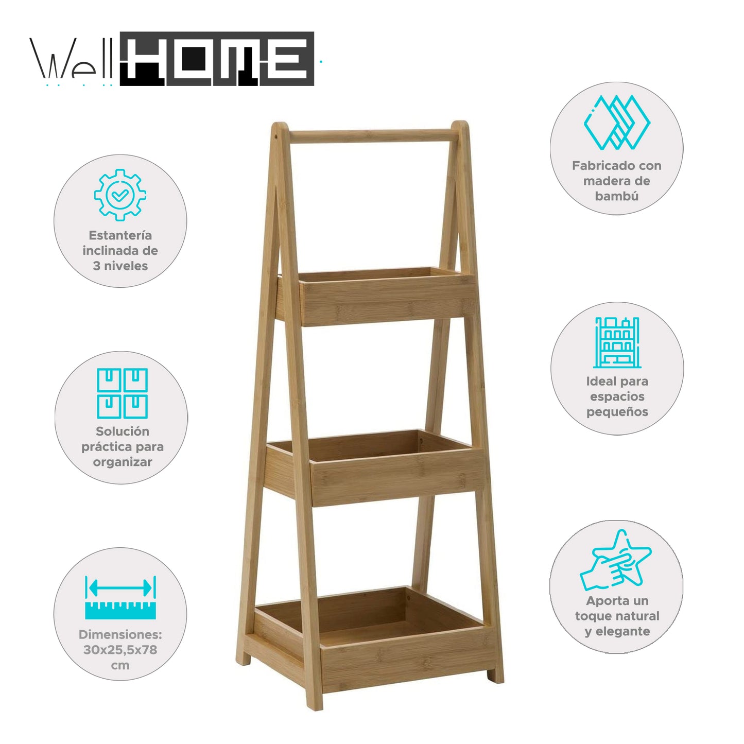 Wellhome Servicio 3 Niveles Bambú Verde_1