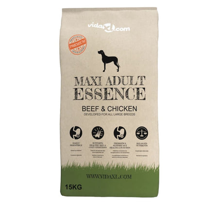 Vidaxl Comida Seca Para Perros Maxi Adult Essence Beef & Chicken 15 Kg_1